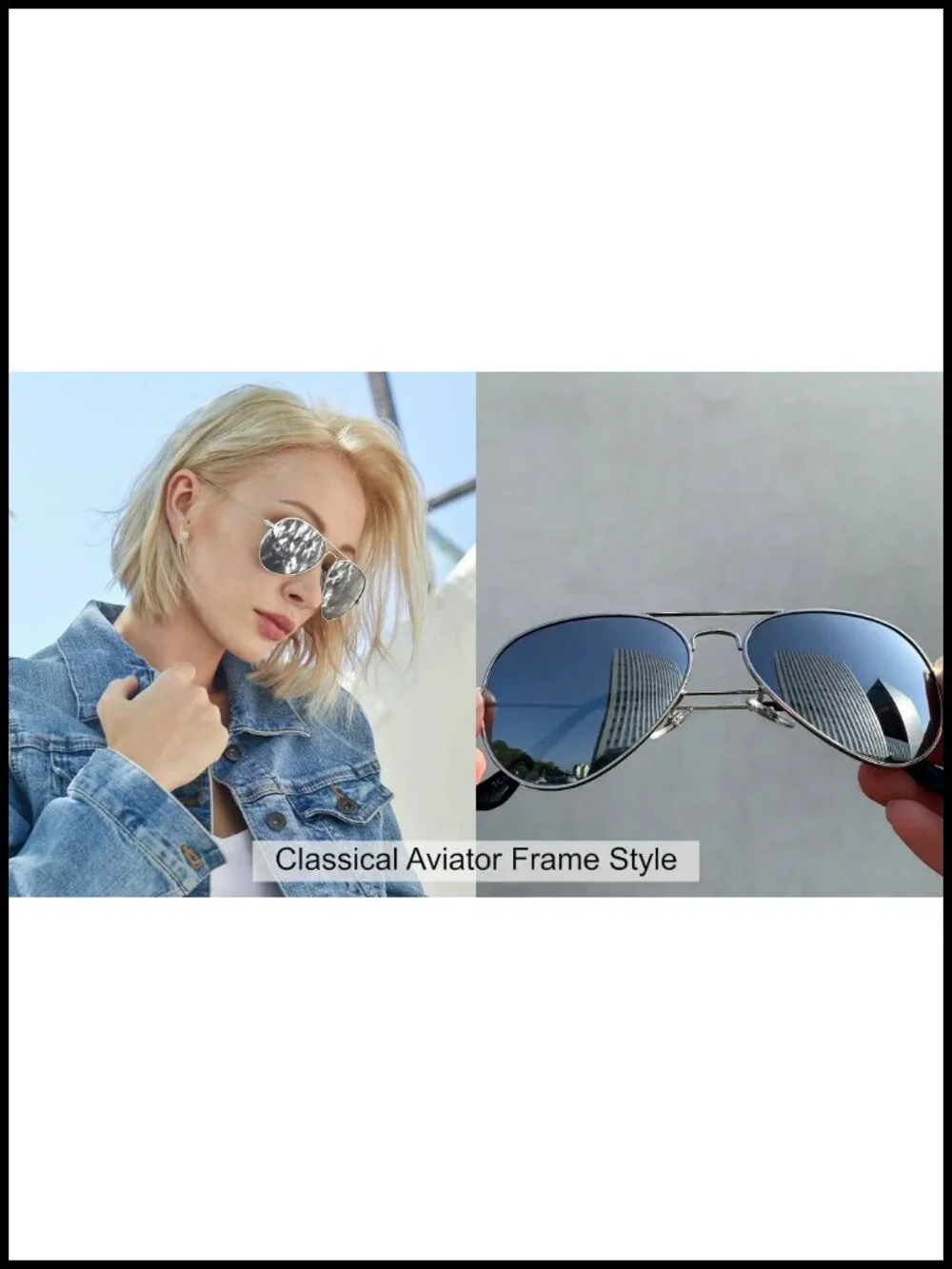 Classic Aviator Sunglasses Polarized Lens UV Blocking Driving